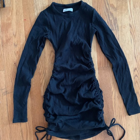 Hollister Dresses Black Short Cinched Bodycon Dress From Hollister